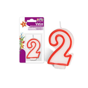Vela Blanca Con Borde Rojo Nº 2