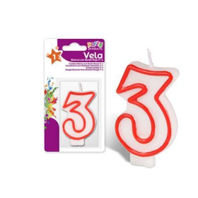 Vela Blanca Con Borde Rojo Nº 3