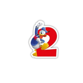 Vela Mickey Número 2 De Fiesta Y Cumpleaños