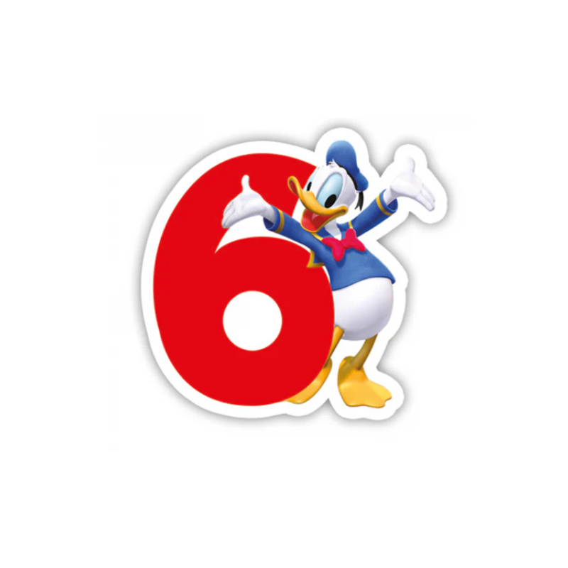 Vela Mickey Número 6 De Fiesta Y Cumpleaños