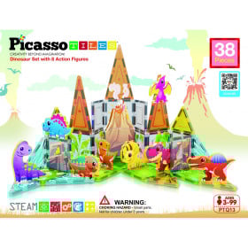 Picasso Tiles Bloques Magnéticos Dinosaurios