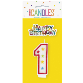 Vela Cumpleaños Número 1 Purpurina De Fiesta Y Cumpleaños
