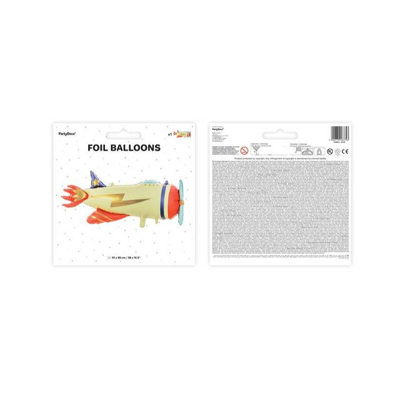 Globo Forma Avión 91x39 Cm