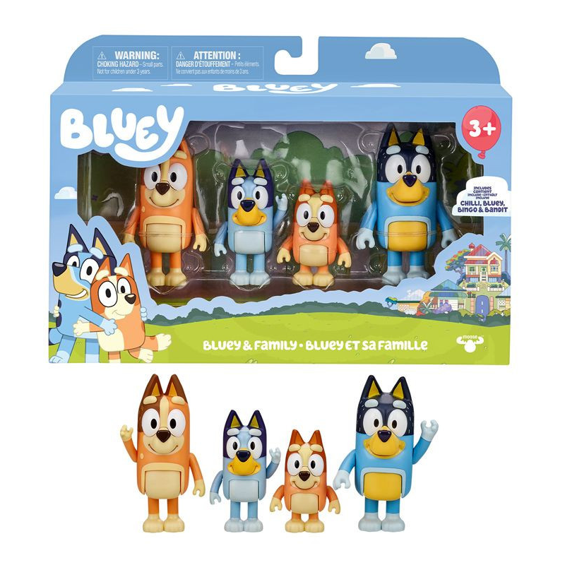 Pack 4 Figuras Bluey Surtido