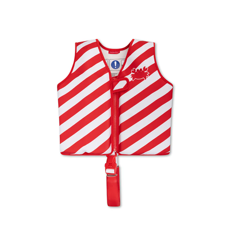 Chaleco de Flotación Cangrejo Rojo a Rayas 2-3 Años (15-18kg)