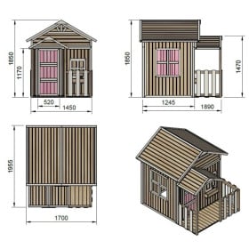 Casita infantil de madera por paneles Masgames OLDEN HORECA  2