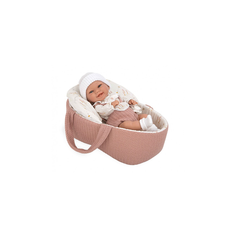 Elegance 33 Cm Babyto Rosa Con Capazo