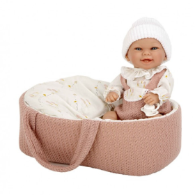 Elegance 33 Cm Babyto Rosa Con Capazo 2