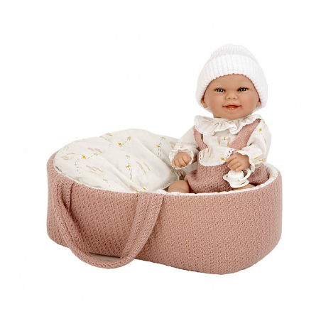 Elegance 33 Cm Babyto Rosa Con Capazo