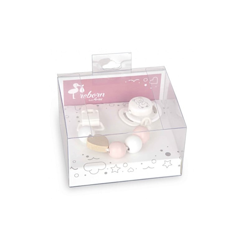 Set Chupete Con Cadena De Madera
