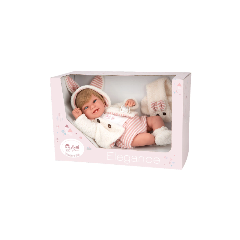 Elegance 45 Cm Zoe Rosa Con Bufanda