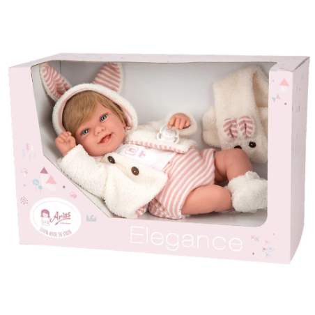 Elegance 45 Cm Zoe Rosa Con Bufanda