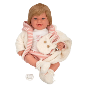 Elegance 45 Cm Zoe Rosa Con Bufanda