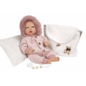 Reborn Arias 40 Cm Manuela Rosa Con Bolso
