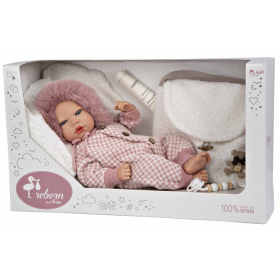 Reborn Arias 40 Cm Manuela Rosa Con Bolso 2