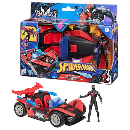 Coche Lanzador Y Figura Miles Morales Spiderman