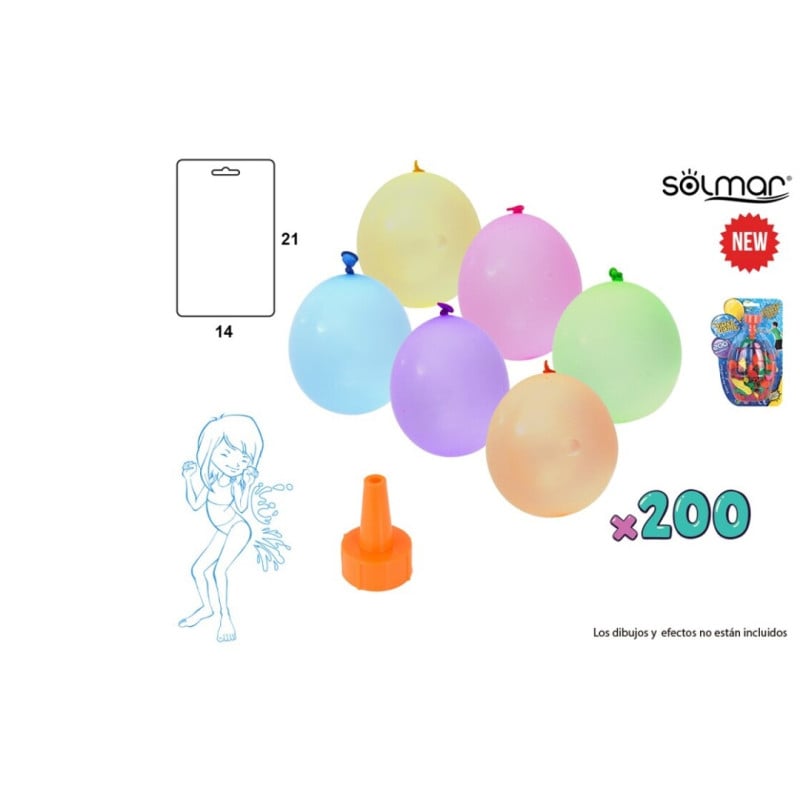 Bomba De Agua Con 200 Globos