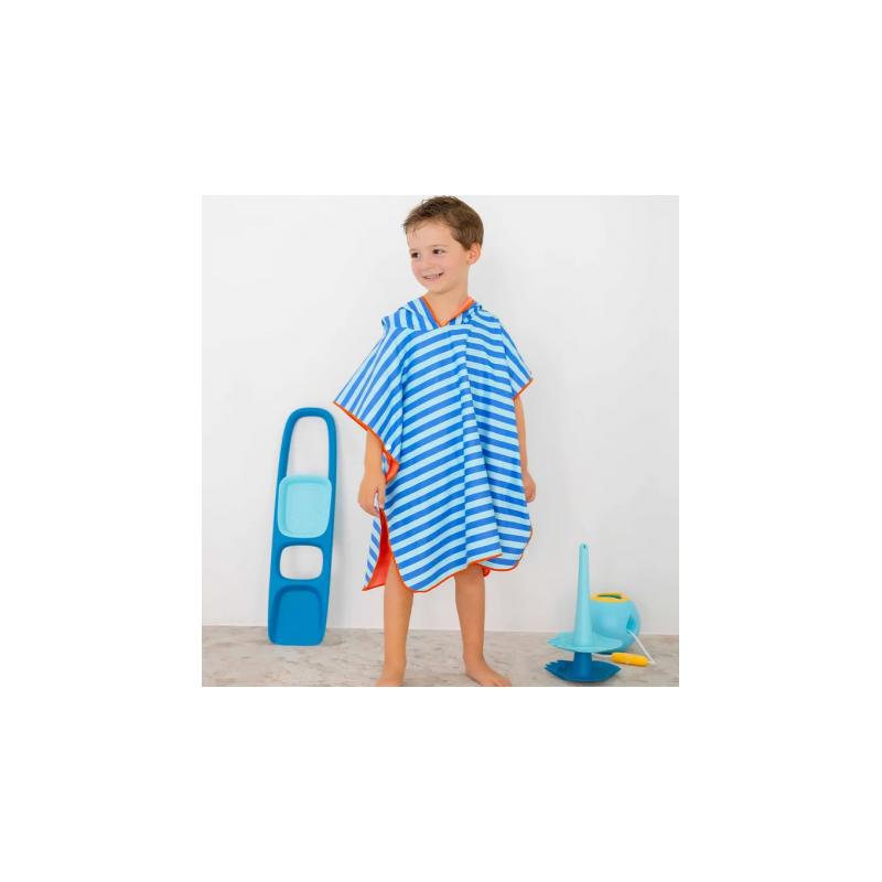 Poncho Rayas Azul 60x60 Cm