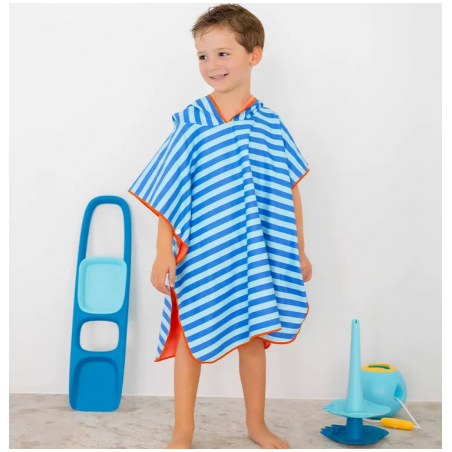 Poncho Rayas Azul 60x60 Cm