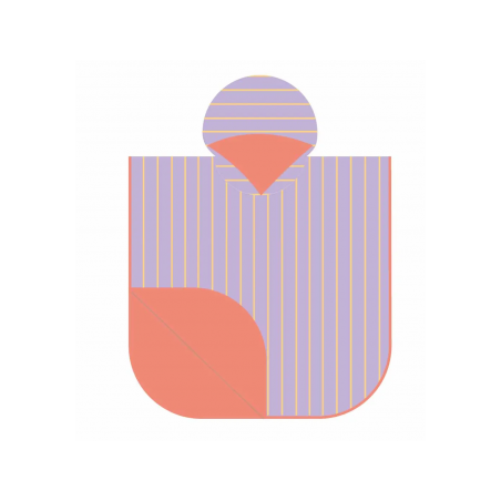 Poncho Rayas Lavanda 60x60 Cm