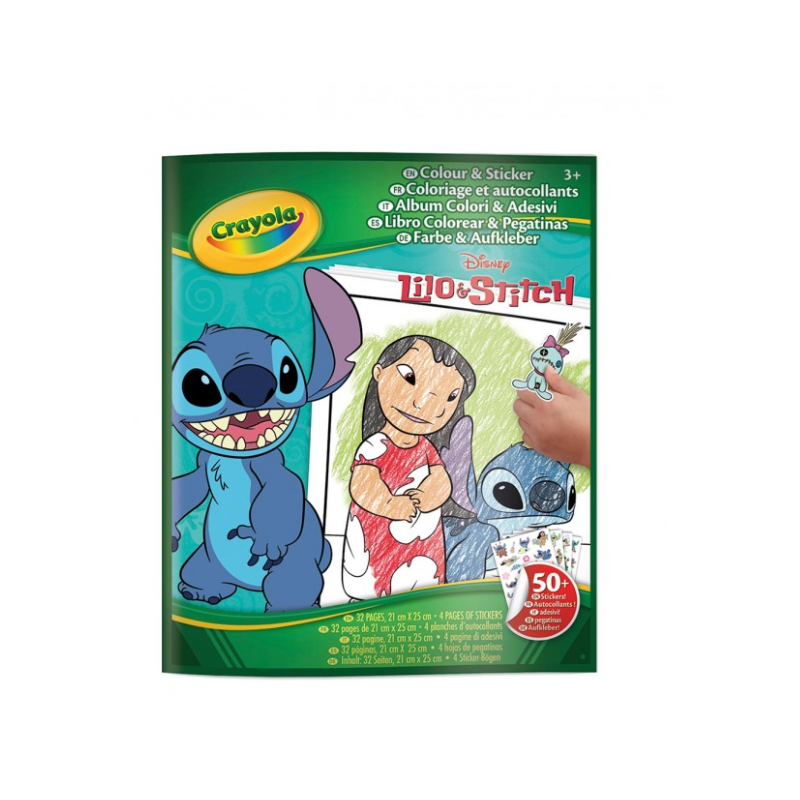 Libro Para Colorear + Stickers Stitch