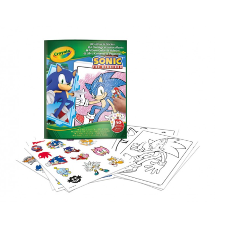 Libro Para Colorear + Stickers Sonic