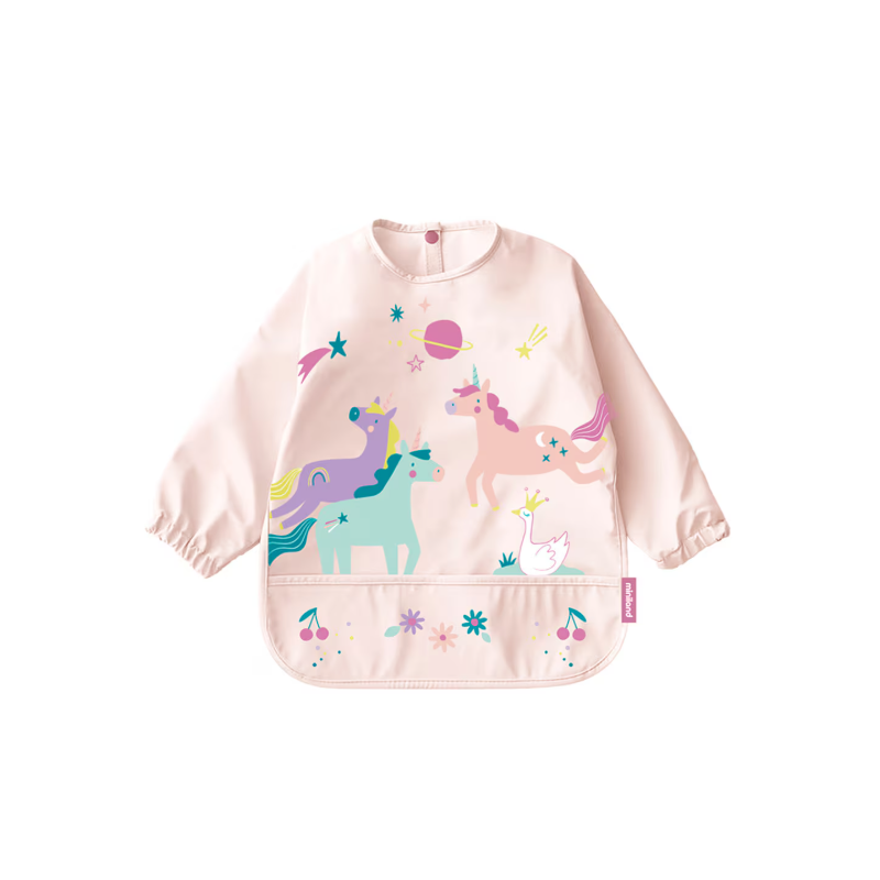 Babero Con Bolsillo Y Mangas Unicornios
