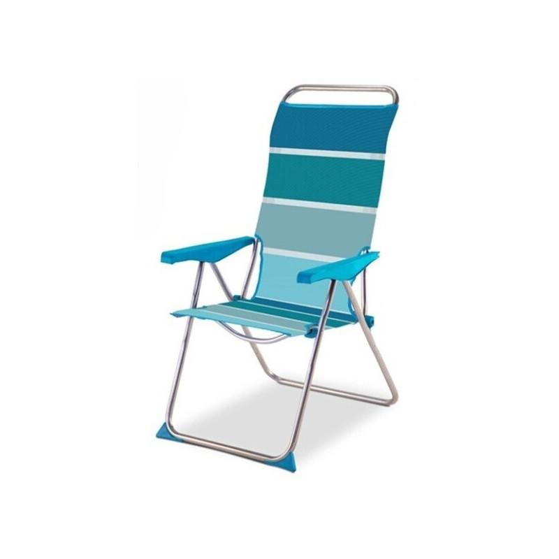 Silla De Rayas Azul 5 Posiciones Retráctil