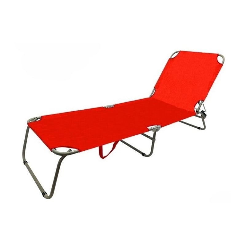 Tumbona Carla Roja Acero Oxford