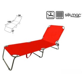 Tumbona Carla Roja Acero Oxford 2