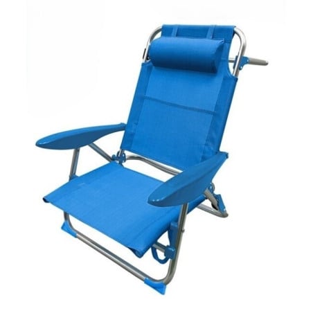 Silla Azul 4 Posiciones C/Reposacabezas