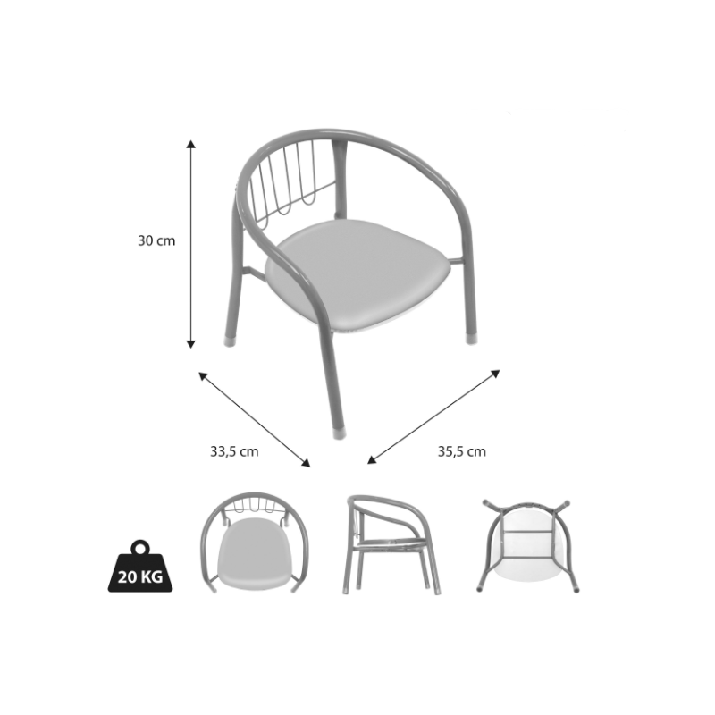 Silla Metal Peppa Pig