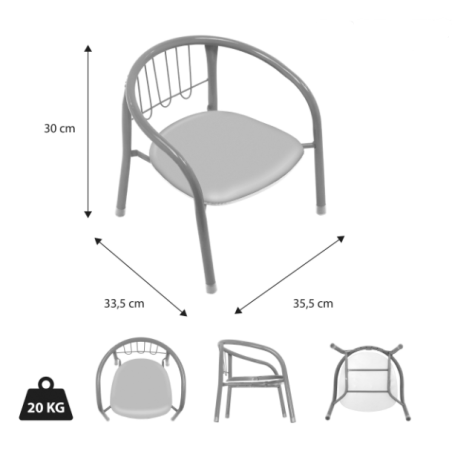 Silla Metal Peppa Pig