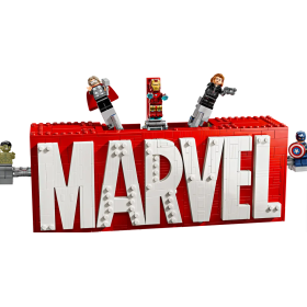 LEGO Marvel Logotipo Marvel Y Minifiguras De LEGO 2