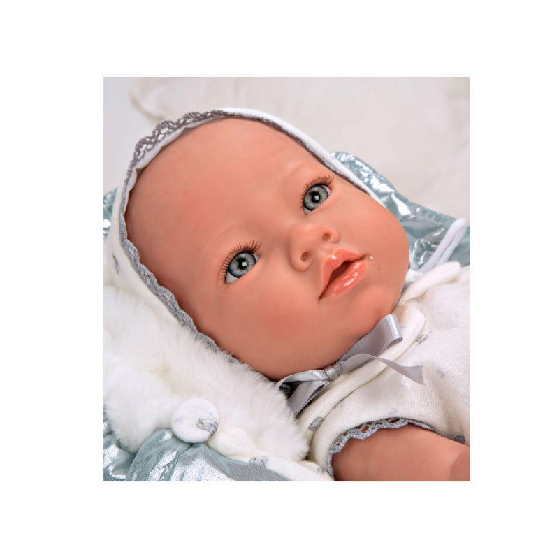 Reborn Arias 38 Cm Borja Gris C/Manta