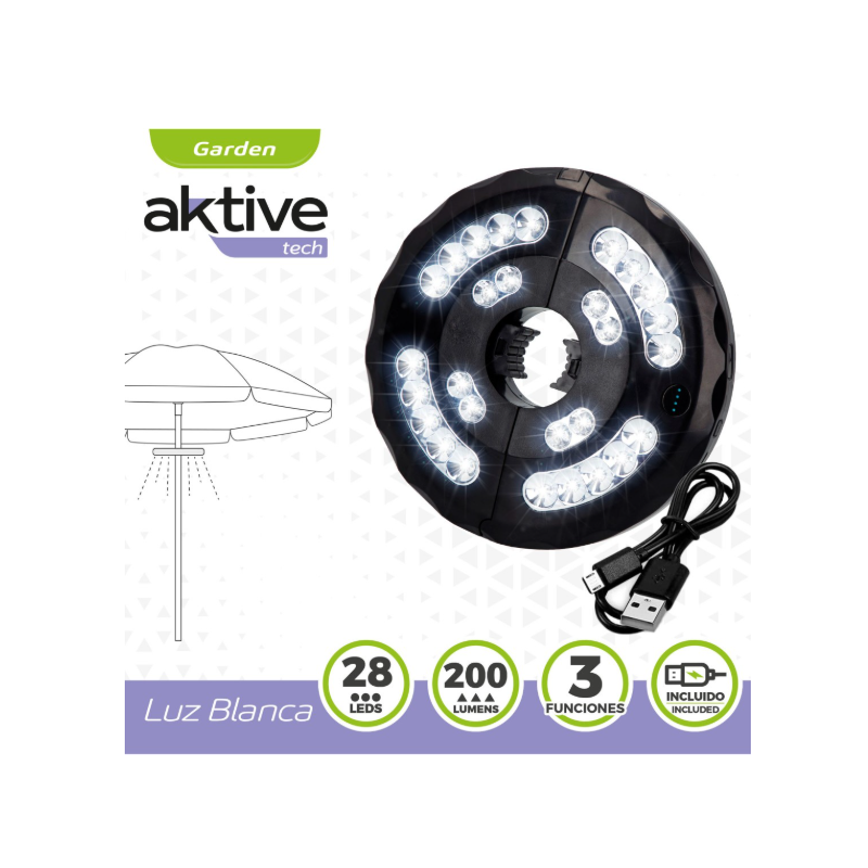 Lámpara Led Para Sombrilla 20 Cm