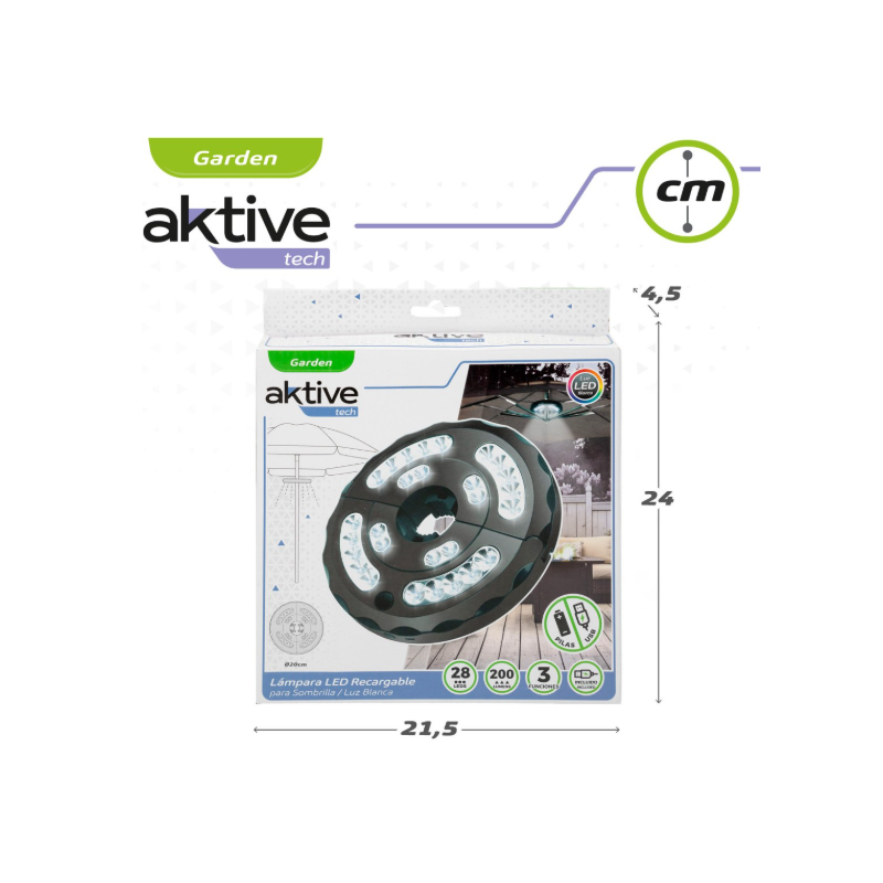 Lámpara Led Para Sombrilla 20 Cm