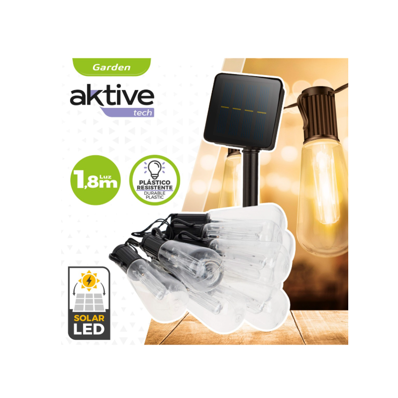 Guirnalda Solar Bombillas Led 2M