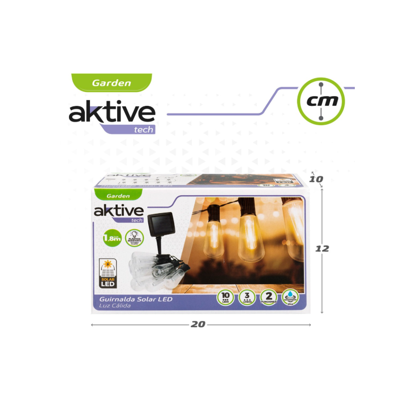 Guirnalda Solar Bombillas Led 2M