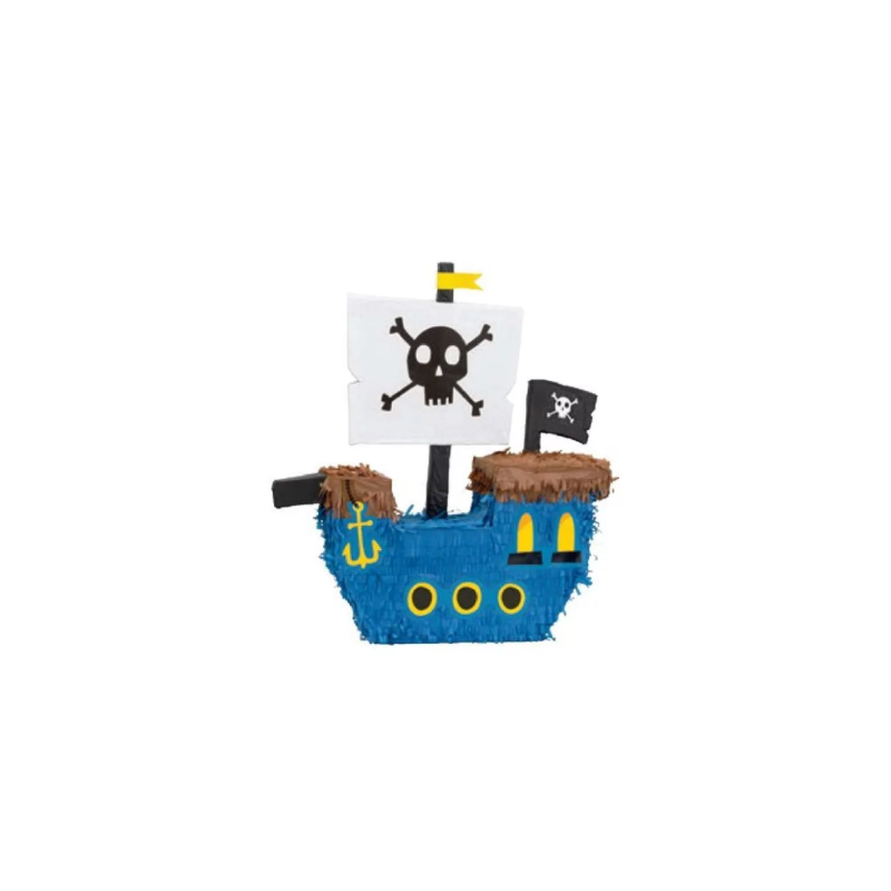 Piñata Barco Pirata 3D De Fiesta Y Cumpleaños