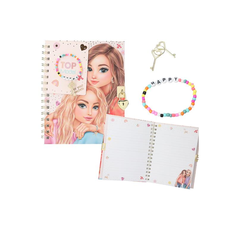 TopModel Diario Con Candado y Pulsera