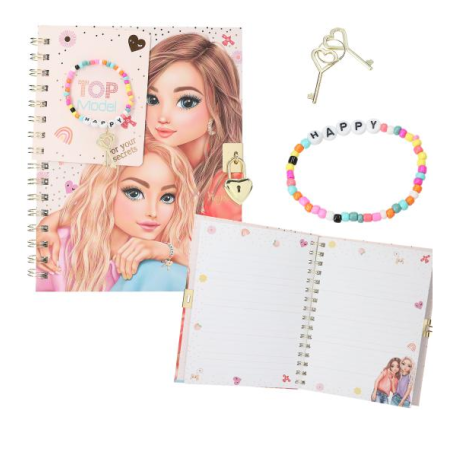TopModel Diario Con Candado y Pulsera