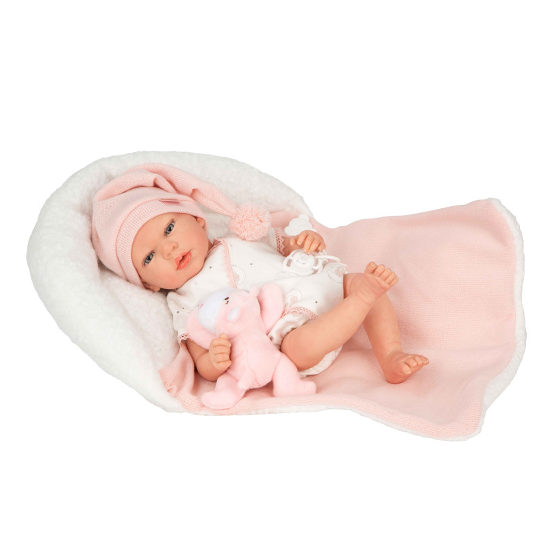 Reborn Arias Ariel Rosa Con Manta