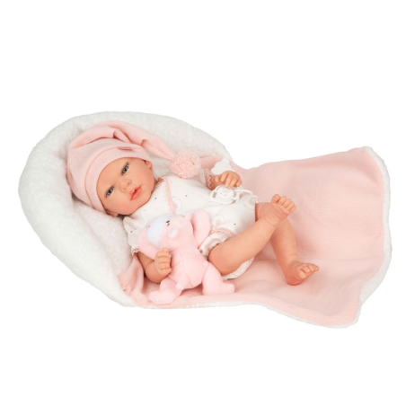 Reborn Arias Ariel Rosa Con Manta