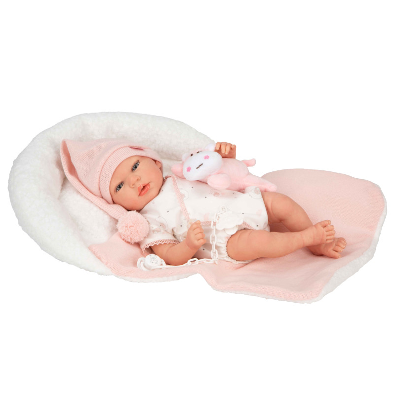 Reborn Arias Ariel Rosa Con Manta