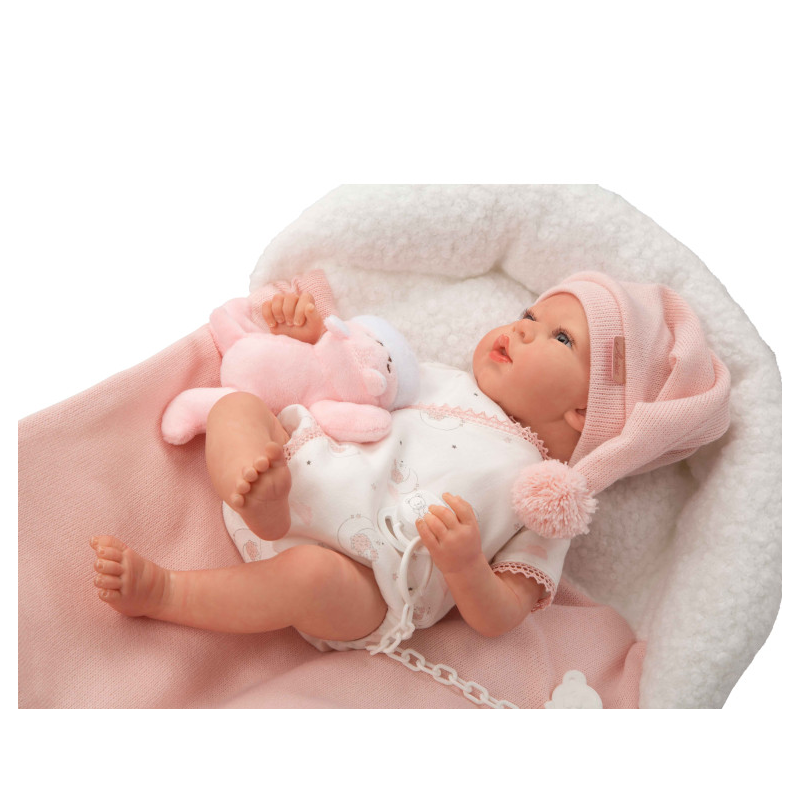 Reborn Arias Ariel Rosa Con Manta