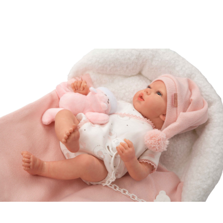 Reborn Arias Ariel Rosa Con Manta