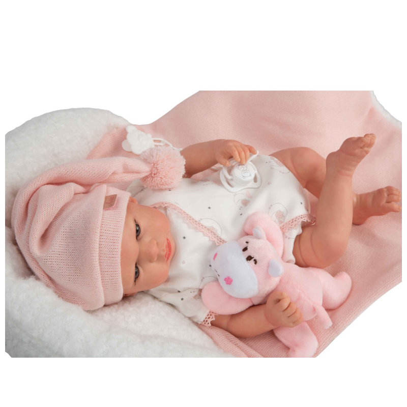 Reborn Arias Ariel Rosa Con Manta