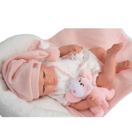 Reborn Arias Ariel Rosa Con Manta