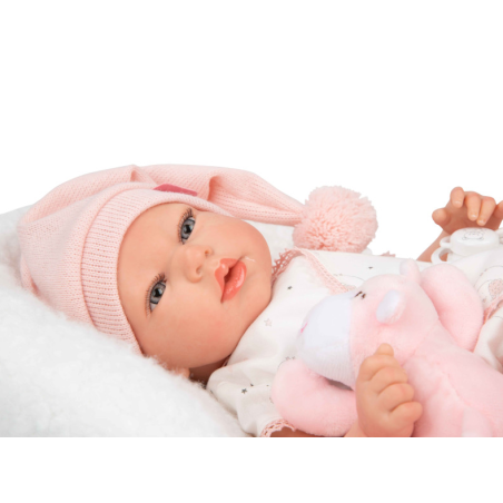 Reborn Arias Ariel Rosa Con Manta